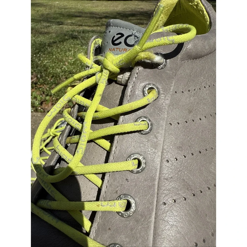 ECCO Biom Hydromax Golf Shoes Yak Leather Mens Size 12-12.5 (EU 46) WORN IN Gray
